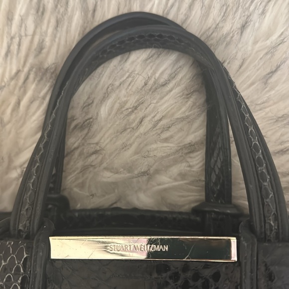 Stuart Weitzman Black Python Tote - Picture 3 of 6